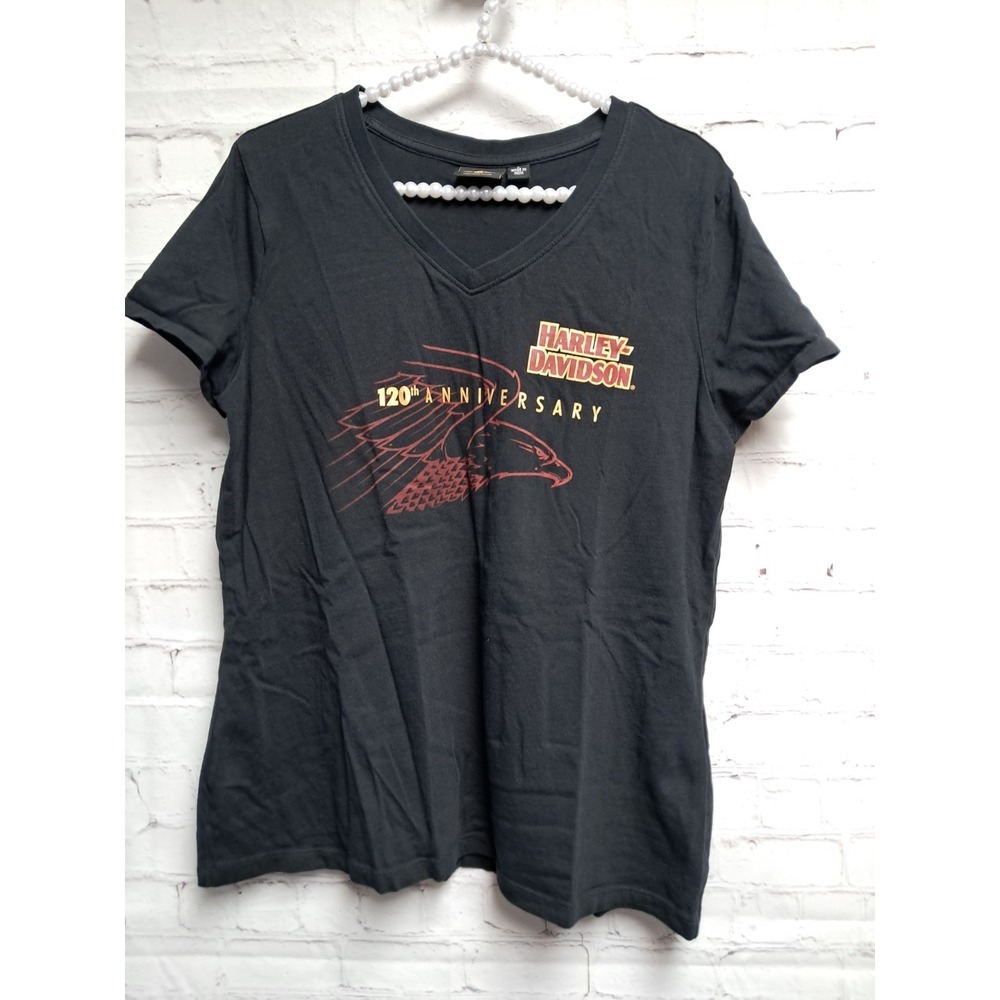 Harley Davidson Womens 120th Anniversary V Neck-large
